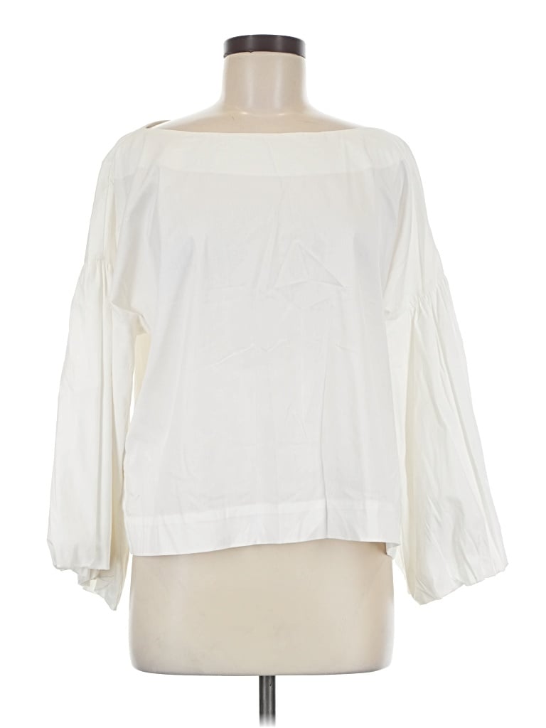 Pre-owned Bcbgmaxazria 3/4 Sleeve Blouse In Ivory