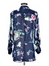 Kut from the Kloth 100% Polyester Floral Blue Long Sleeve Blouse Size S - photo 2