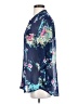 Kut from the Kloth 100% Polyester Floral Blue Long Sleeve Blouse Size S - photo 5
