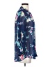 Kut from the Kloth 100% Polyester Floral Blue Long Sleeve Blouse Size S - photo 4
