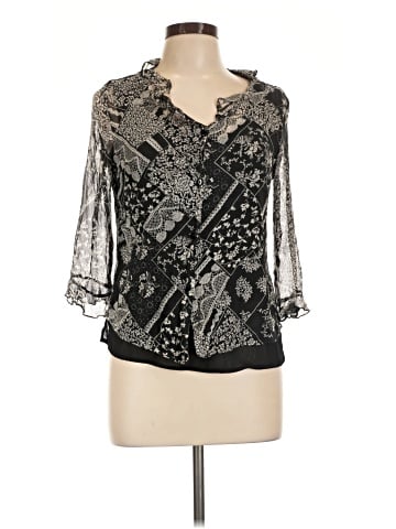Victoria Holley 3/4 Sleeve Silk Top (view 1)