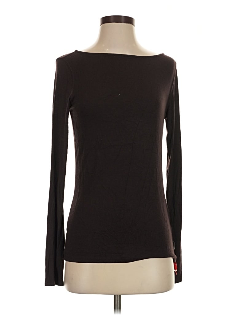 Pre-owned Magaschoni Long Sleeve T-shirt In Brown
