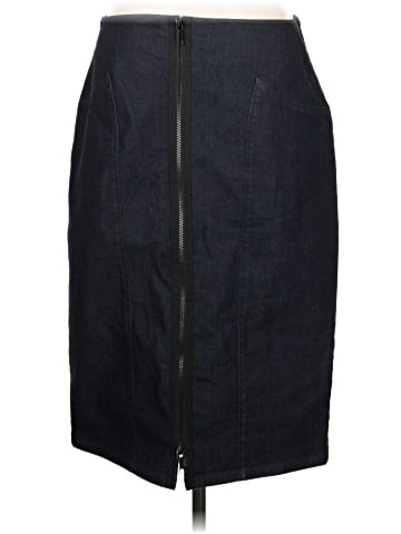 Lafayette 148 New York Denim Skirt (view 2)