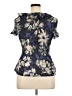 Sunny Leigh 100% Polyester Floral Blue Short Sleeve Blouse Size XL - photo 2