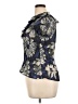 Sunny Leigh 100% Polyester Floral Blue Short Sleeve Blouse Size XL - photo 5