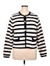 Boden 100% Cotton Stripes Ivory Jacket Size 14 - photo 1