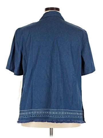 Alfred Dunner Short Sleeve Button-Down Shirt (view 2)