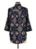 Time to Bloom 100% Polyester Argyle Blue 3/4 Sleeve Blouse Size L - photo 2
