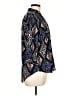 Time to Bloom 100% Polyester Argyle Blue 3/4 Sleeve Blouse Size L - photo 4