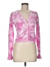 LoveShackFancy 100% Cotton Tie-dye Pink Cardigan Size M - photo 1