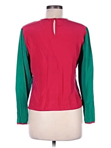 Neiman Marcus Long Sleeve Silk Top (view 2)