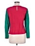 Neiman Marcus 100% Silk Color Block Blue Long Sleeve Silk Top Size 8 - photo 2