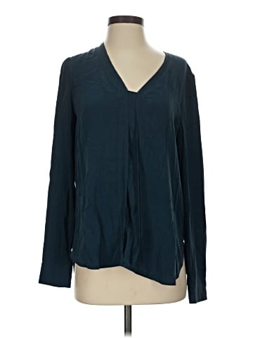Vince. Long Sleeve Silk Top (view 1)
