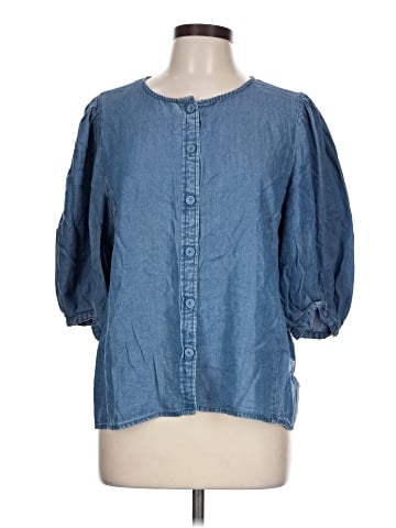 Velvet Heart 3/4 Sleeve Button-Down Shirt (view 1)