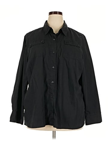 Liz & Me 3/4 Sleeve Button-Down Shirt (view 1)