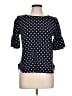 Green Envelope Polka Dots Blue Short Sleeve Blouse Size L - photo 1