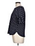 Green Envelope Polka Dots Blue Short Sleeve Blouse Size L - photo 5