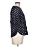 Green Envelope Polka Dots Blue Short Sleeve Blouse Size L - photo 4