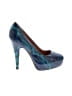 Vince Camuto 100% Leather Animal Print Blue Heels Size 9 - photo 1