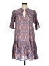 Oliphant Chevron-herringbone Blue Casual Dress Size L - photo 1