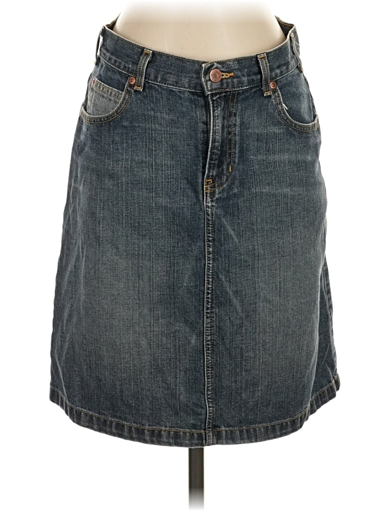 Pre-owned Quiksilver Denim Skirt In Blue