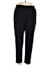 Roaman's Solid Black Track Pants Size 18 Petite (L) - photo 1