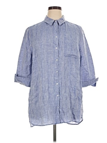 Chico's 3/4 Sleeve Button-Down Shirt (view 1)