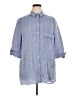 Chico's 100% Linen Blue 3/4 Sleeve Button-Down Shirt Size XL - photo 1