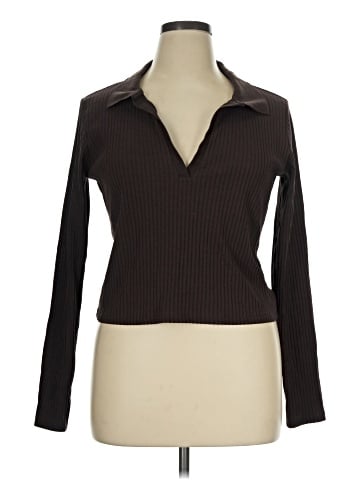 Monki Long Sleeve Polo (view 1)