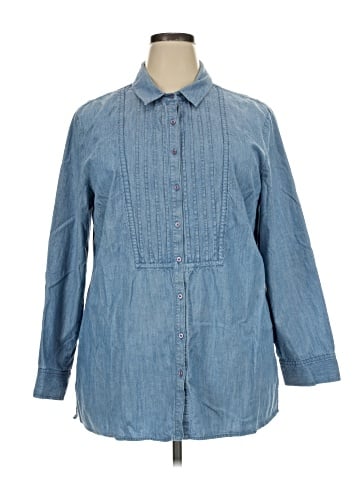 Jones New York Sport 3/4 Sleeve Button-Down Shirt (view 1)