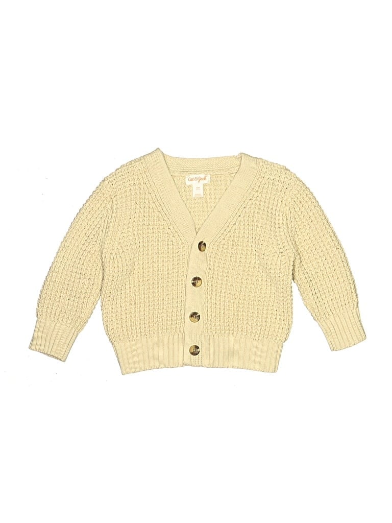 Pre-owned Cat & Jack Babies' Cardigan Sweater In Yellow