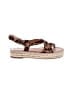 Madewell 100% Leather Animal Print Brown Sandals Size 8 1/2 - photo 1