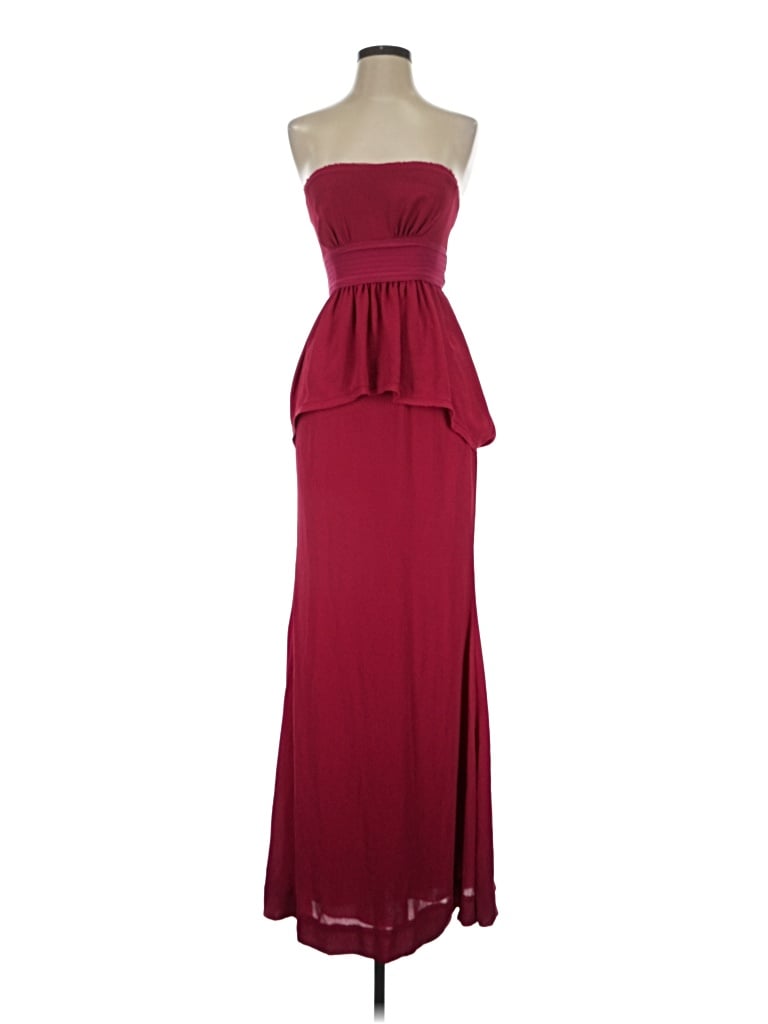 Pre-owned Bcbgmaxazria Cocktail Dress In Burgundy