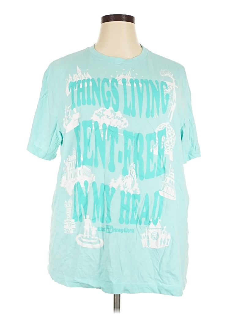 Pre-owned Disney Short Sleeve T-shirt In Teal