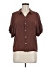 Chaser Brown Short Sleeve Blouse Size M - photo 1