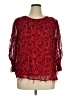 Cato 100% Polyester Red 3/4 Sleeve Blouse Size 14 - photo 1