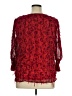 Cato 100% Polyester Red 3/4 Sleeve Blouse Size 14 - photo 2