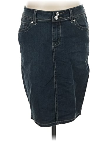 Karen T. Denim Skirt (view 1)