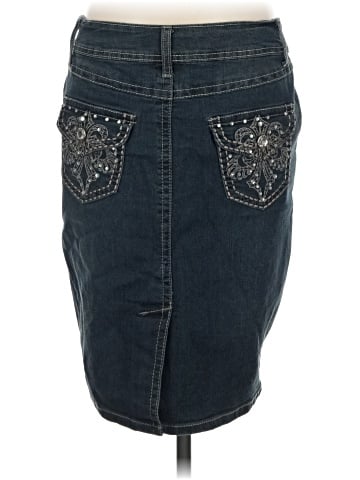 Karen T. Denim Skirt (view 2)