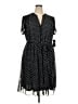 MSK 100% Polyester Polka Dots Black Casual Dress Size 24 - photo 1