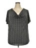 Jaclyn Smith Black Short Sleeve Blouse Size 2X - photo 1