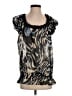 Bisou Bisou 100% Polyester Black Short Sleeve Blouse Size S - photo 1