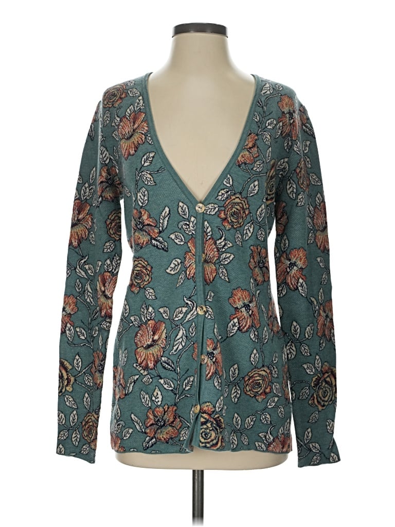 Pre-owned Peruvian Connection Long Sleeve Blouse In Teal