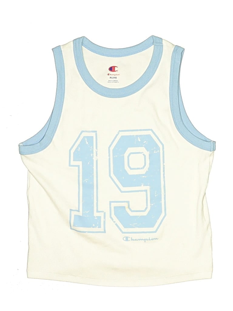 Pre-owned Champion Kids' Sleeveless T-shirt In Blue