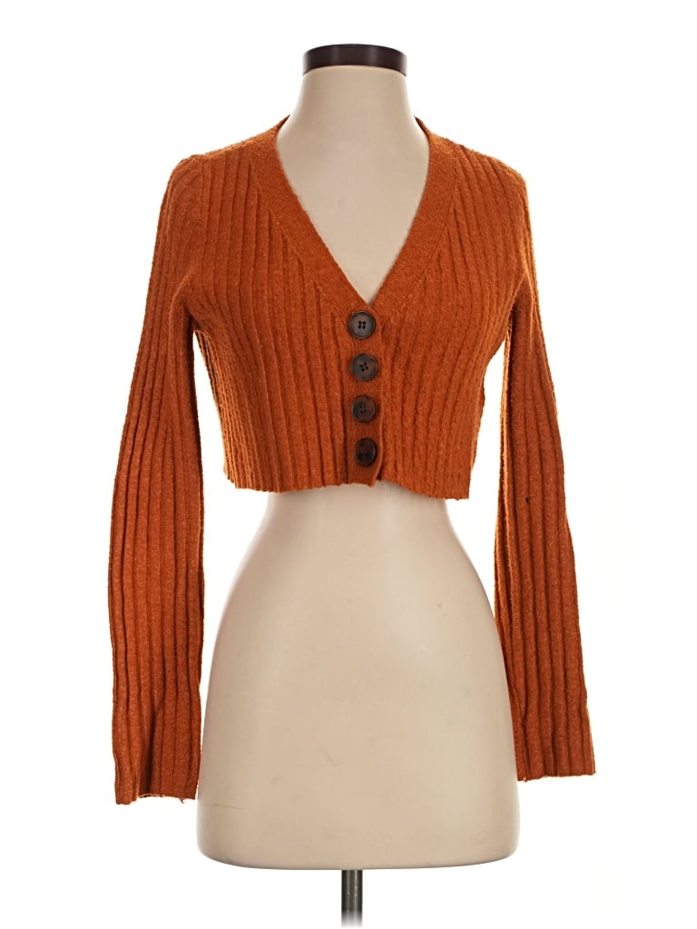 Pre-owned Urban Outfitters Cardigan Sweater In Orange