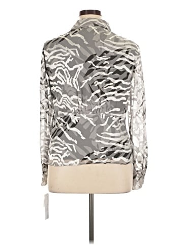Jones New York Collection Long Sleeve Silk Top (view 2)
