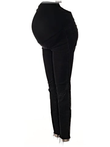 Madewell Maternity Over-the-Belly Skinny Jeans in Black Sea (view 1)