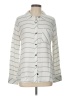 Rails 100% Rayon Stripes White Silver Long Sleeve Polo Size L - photo 1