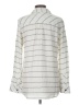 Rails 100% Rayon Stripes White Silver Long Sleeve Polo Size L - photo 2