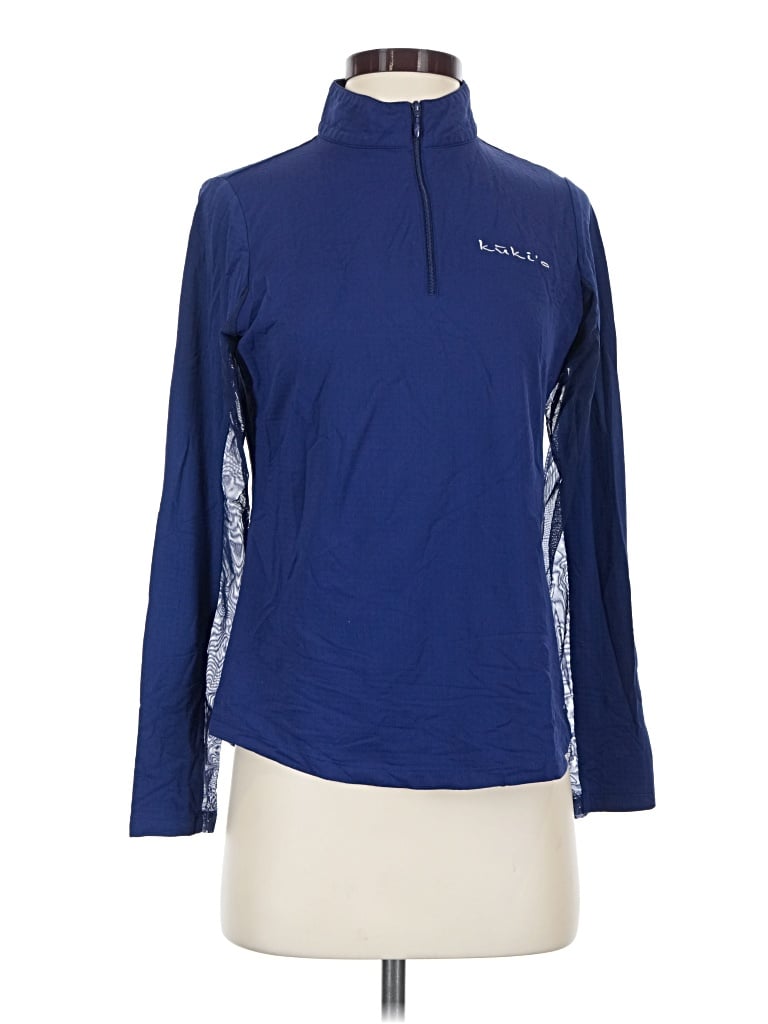 Pre-owned Ibkul Long Sleeve Turtleneck In Blue